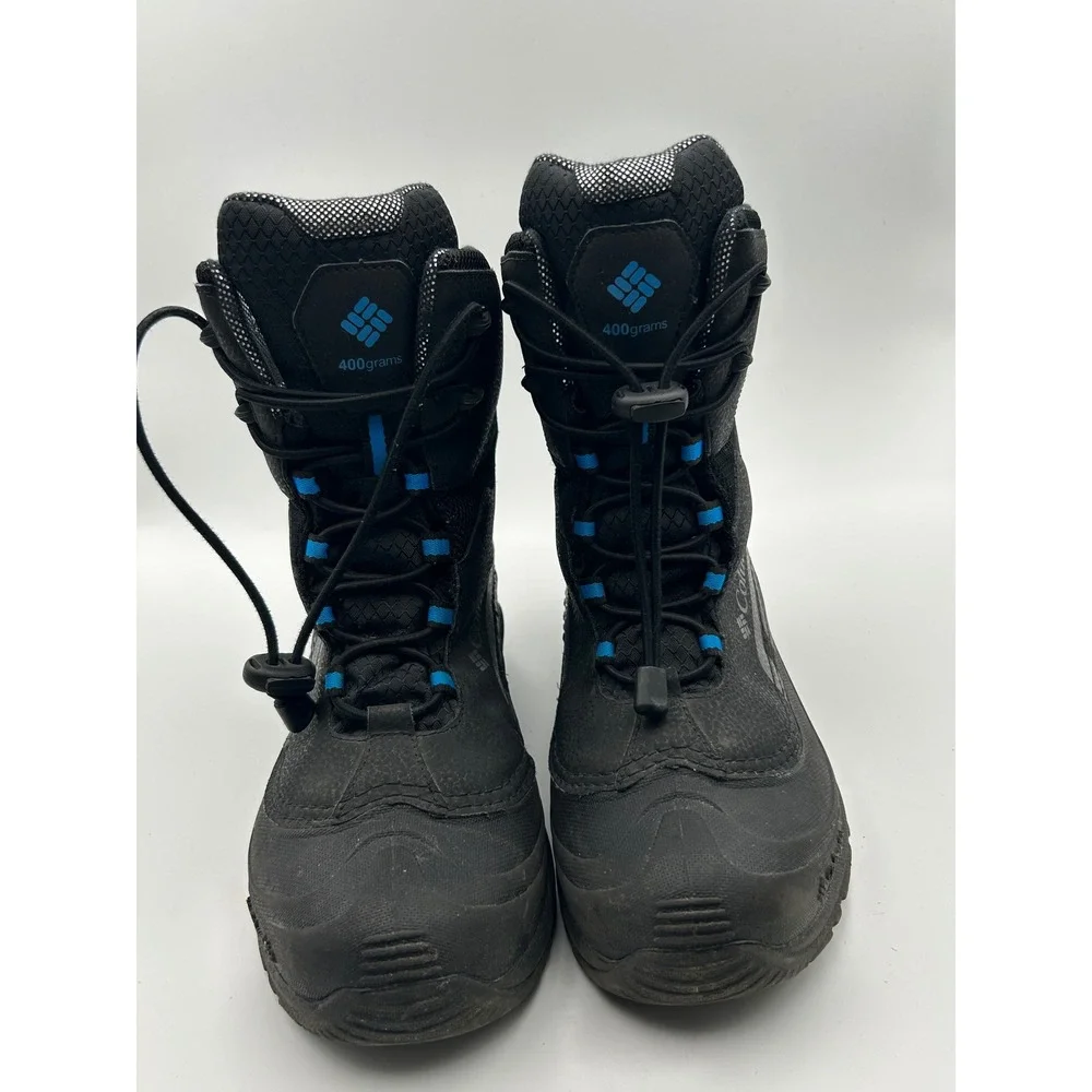 Columbia‎ Waterproof Winter Boots Black Blue 400g Insulation BY5955-010 Size 6